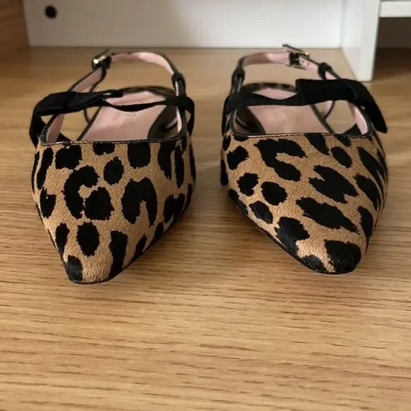 Kate Spade Womens Maritza Pointed Toe Calf Hair Slingback Flats Size 6.5 - Picture 4 of 13